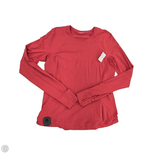 Athletic Top Long Sleeve Crewneck By Lululemon In Red, Size: 12