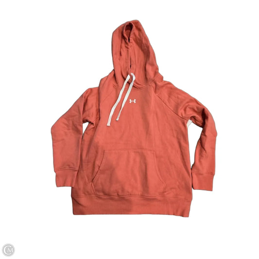 Sweatshirt Hoodie By Under Armour In Coral, Size: M