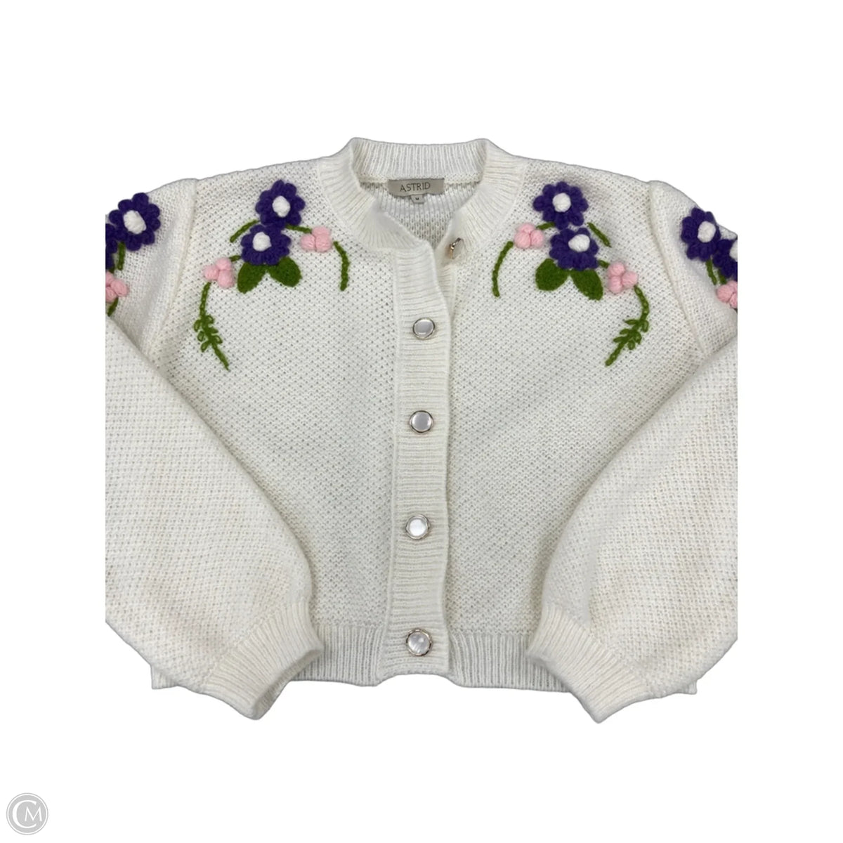 Cardigan By Cmc In White, Size: M