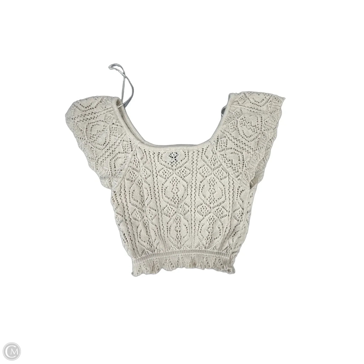 Top 2pc Short Sleeve By Freshman In Cream, Size: S