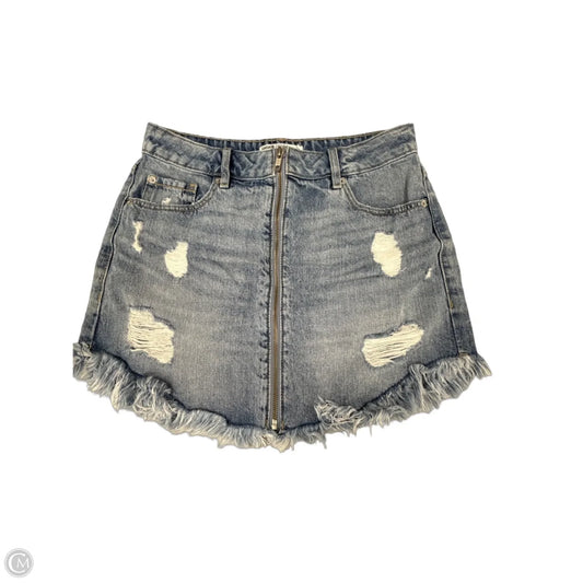 Skirt Mini & Short By Garage In Blue Denim, Size: 4