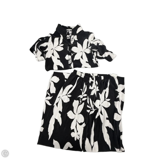 Top 2pc Long Sleeve By Ro & De In Black & White, Size: S