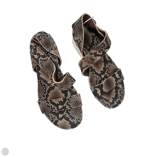 Sandals Flats By Cmc In Animal Print, Size: 7.5