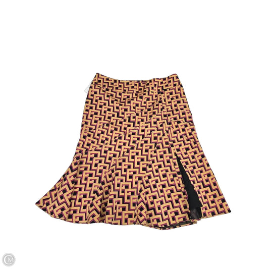 Skirt Midi By Karen Millen In Black & Gold, Size: M