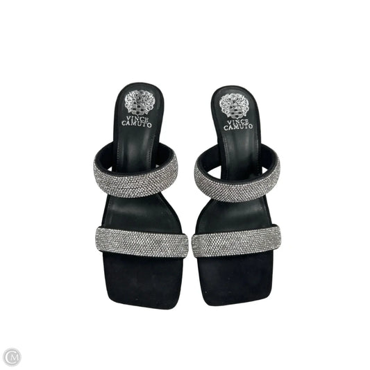Sandals Heels Stiletto By Vince Camuto In Black, Size: 8