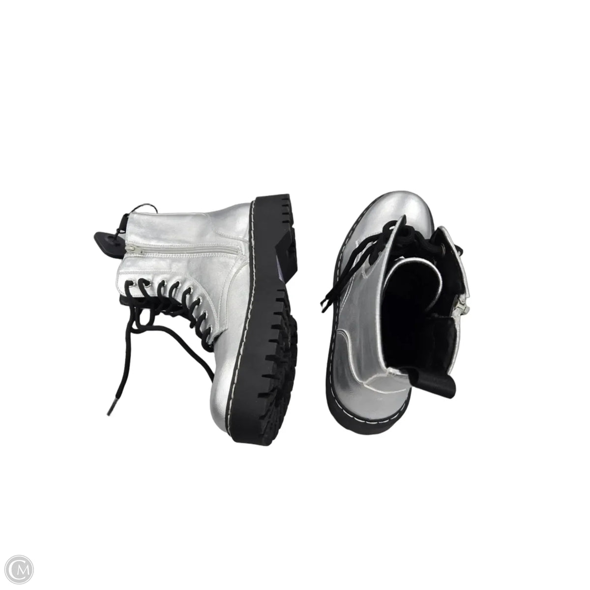 Boots Ankle Flats By Sincerely Jules In Silver, Size: 8
