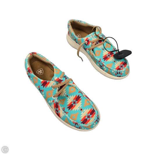 Shoes Flats By Ariat In Teal, Size: 8