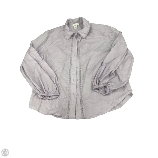 Top Long Sleeve By H&m In Purple, Size: M