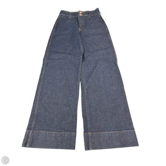 Jeans Wide Leg By H&m In Blue Denim, Size: 4