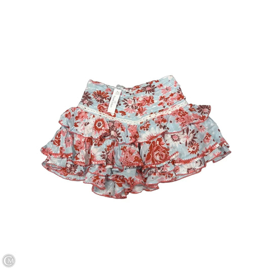 Skirt Mini & Short By Cmc In Blue & Orange, Size: S