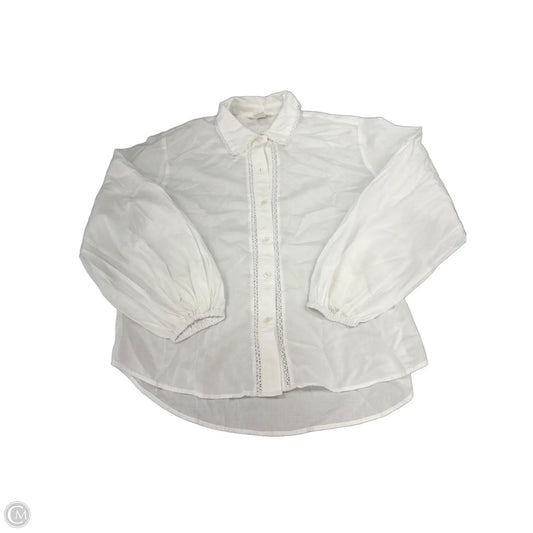 Top Long Sleeve By H&m In White, Size: S