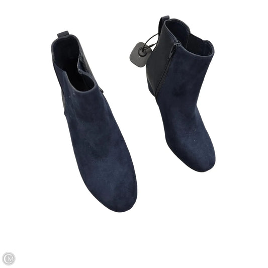 Boots Ankle Heels By Croft And Barrow In Navy, Size: 7.5