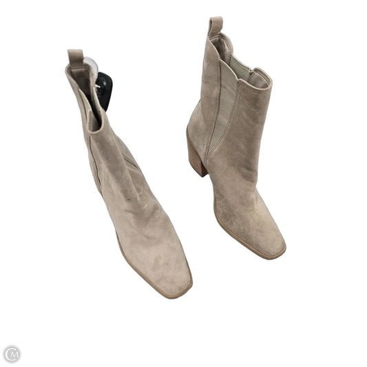 Boots Ankle Heels By Marc Fisher In Tan, Size: 9.5