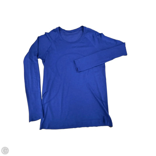 Athletic Top Long Sleeve Crewneck By Lululemon In Blue, Size: 12