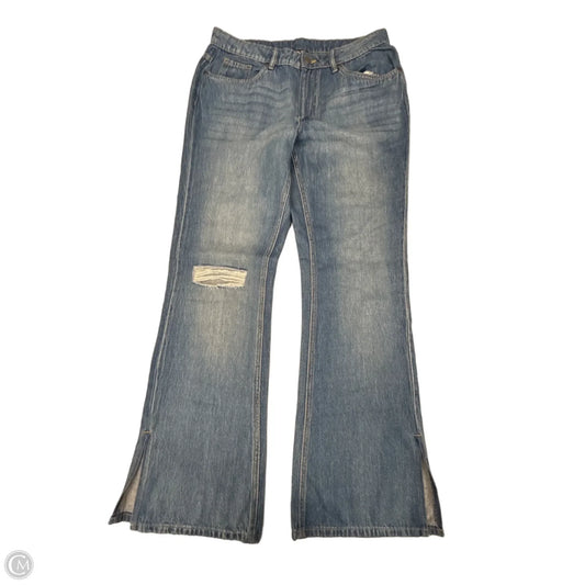 Jeans Flared By Venus In Blue Denim, Size: 12