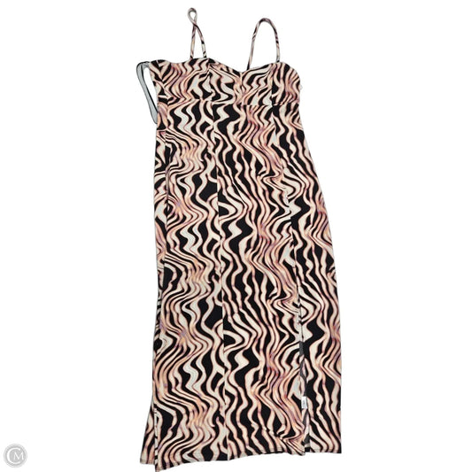 Dress Casual Midi By Open Edit In Black & Orange, Size: L