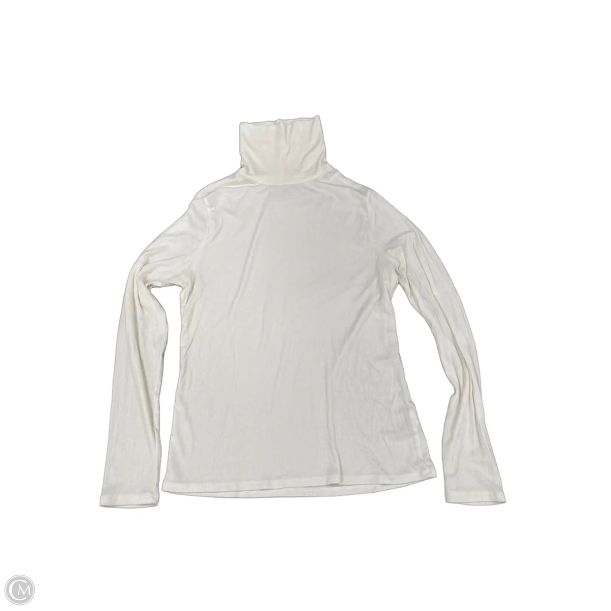 Top Long Sleeve Basic By Time And Tru In Cream, Size: M