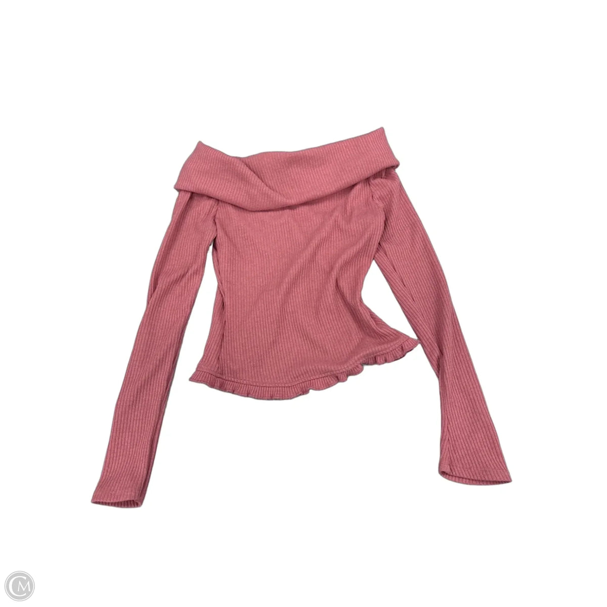 Top Long Sleeve By Cme In Pink, Size: M