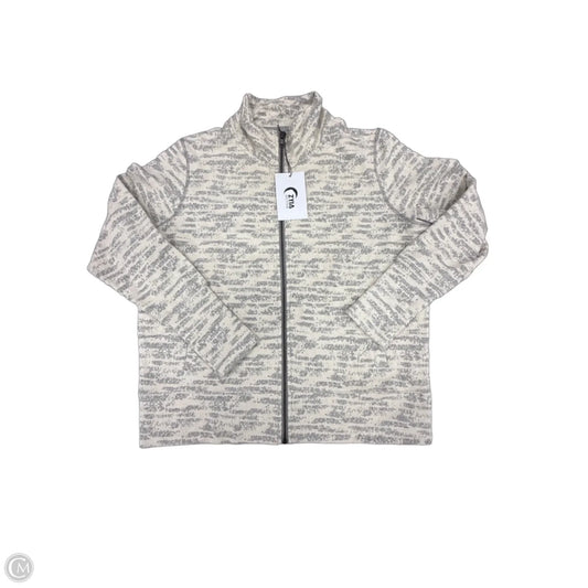 Jacket Shirt By Zyia In Cream & Grey, Size: L