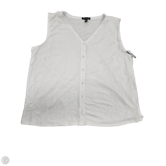 Tank Top By Eileen Fisher In White, Size: Xl