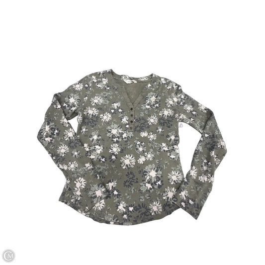 Top Long Sleeve By Lucky Brand In Green, Size: M