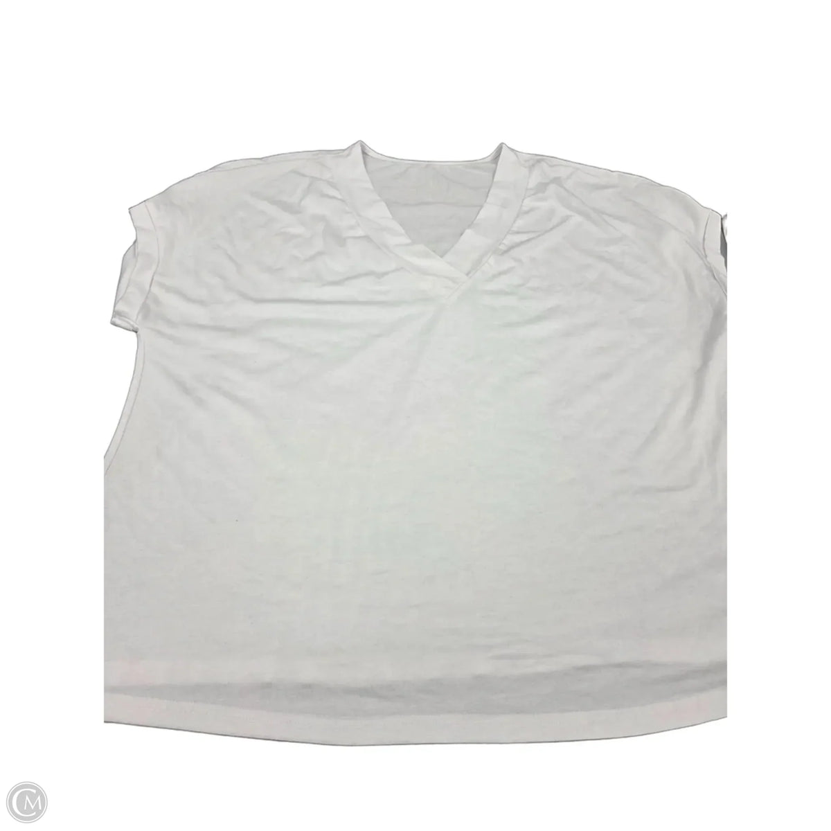Top Short Sleeve Basic By Cmf In White, Size: 3x