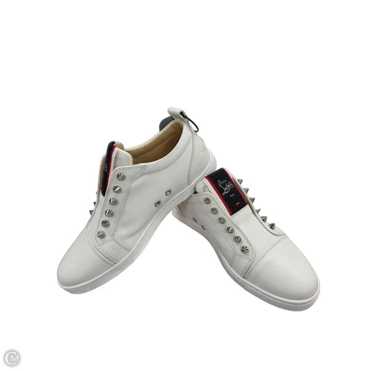 Shoes Luxury Designer By Christian Louboutin In White, Size: 7
