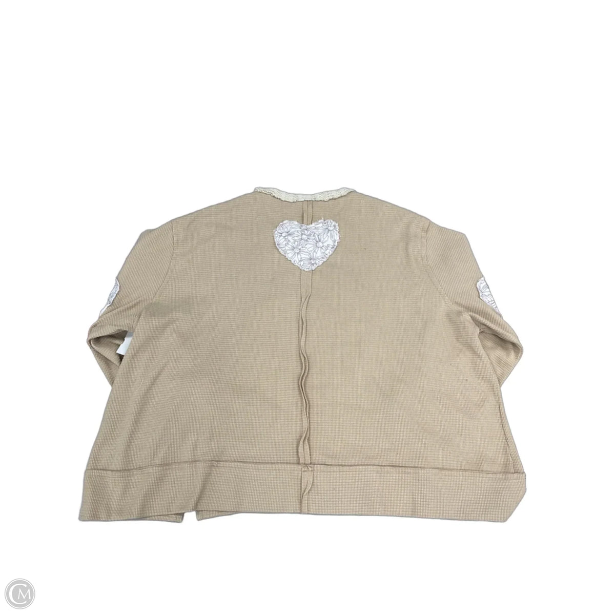 Top Long Sleeve By Pol In Tan, Size: L