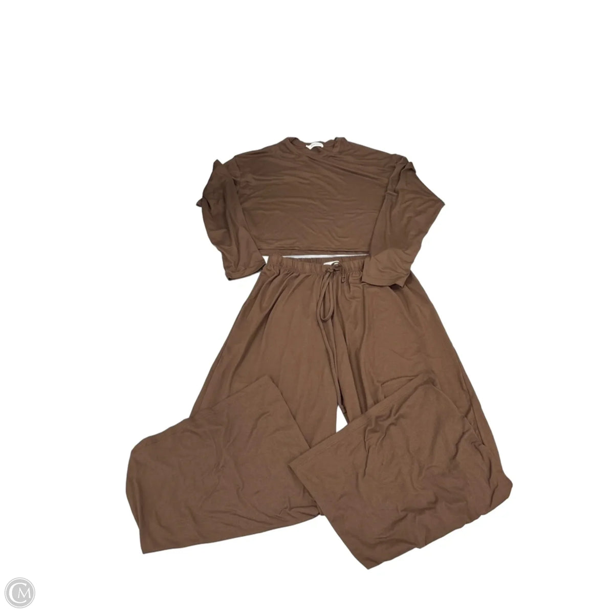 Top 2pc Long Sleeve By Cmc In Brown, Size: S
