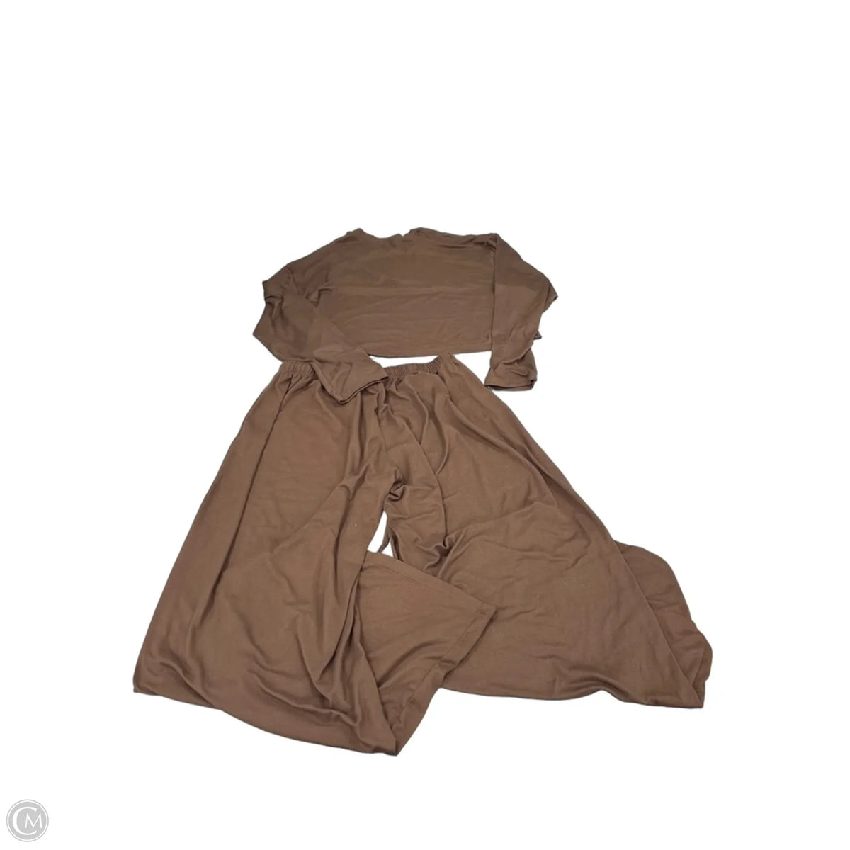 Top 2pc Long Sleeve By Cmc In Brown, Size: S