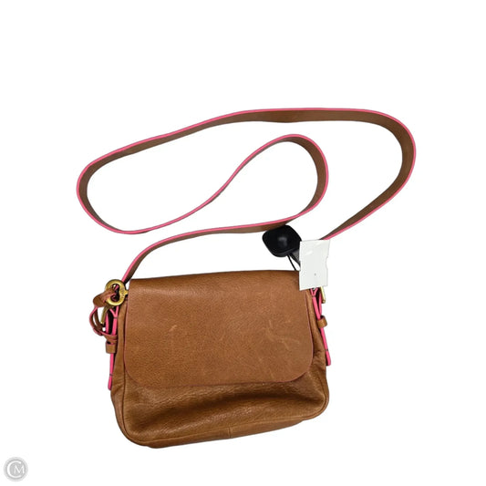 Crossbody Leather By Fossil, Size: Small