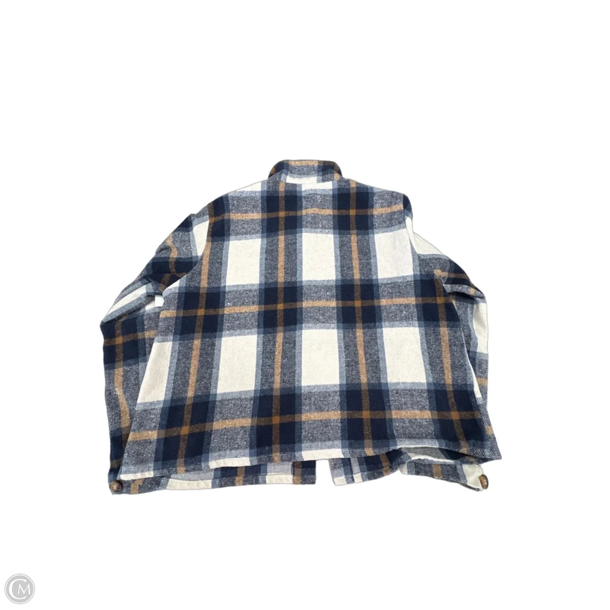 Top Long Sleeve By Cmf In Plaid Pattern, Size: L