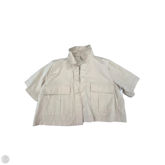 Top Short Sleeve By Divided In Tan, Size: M
