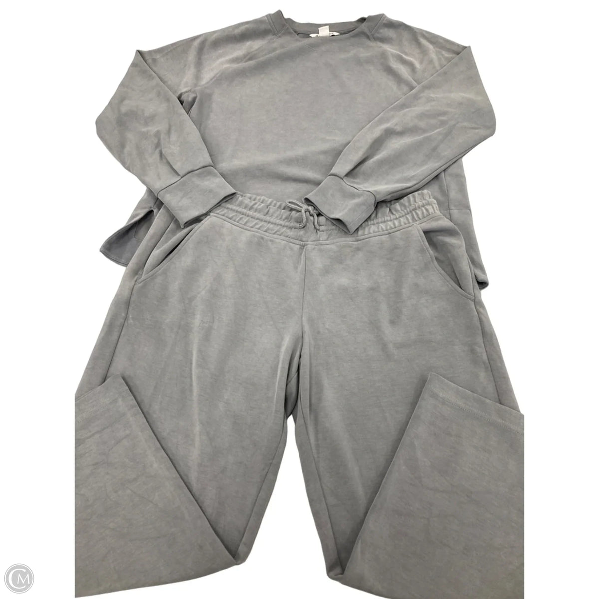 Top Long Sleeve By Athleta In Grey, Size: M