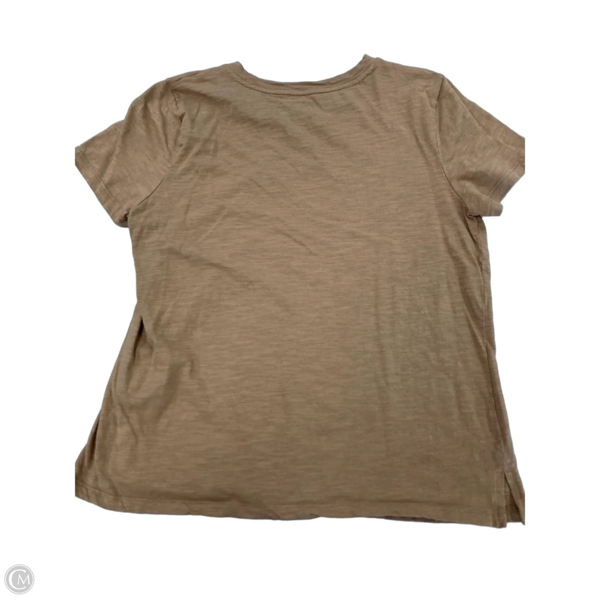 Top Short Sleeve Basic By Maurices In Brown, Size: L