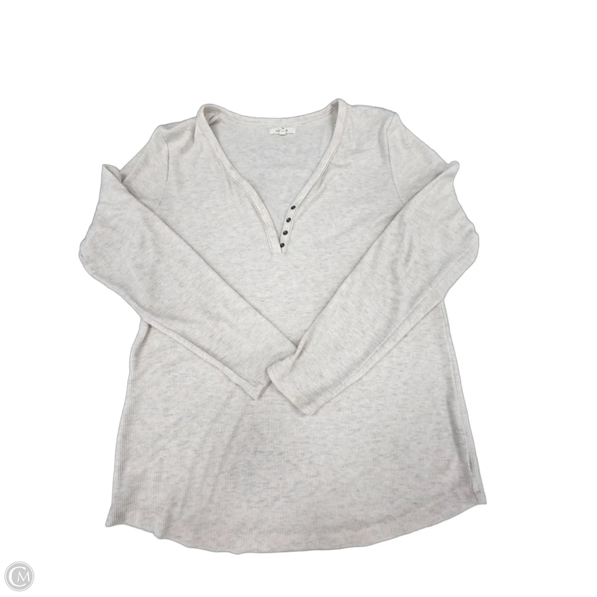 Top Long Sleeve Basic By Maurices In Cream, Size: M