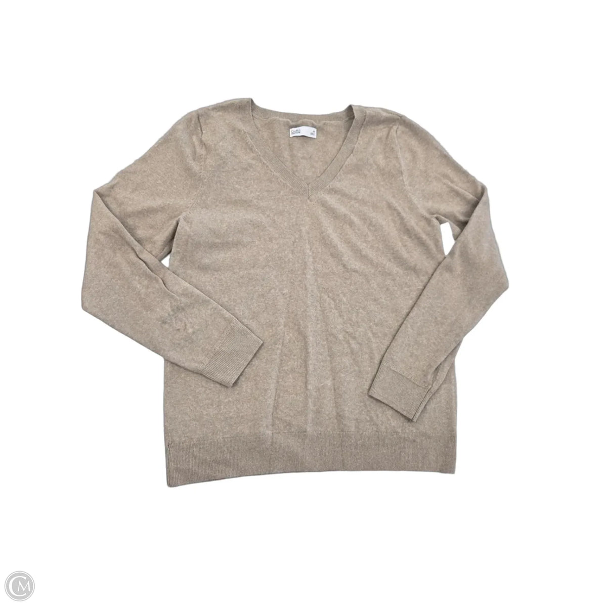 Sweater By Croft And Barrow In Tan, Size: M