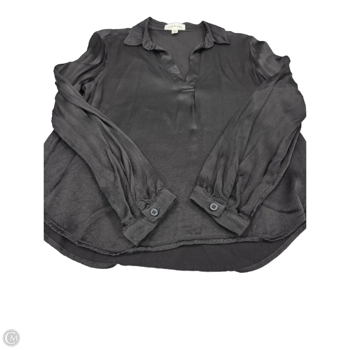 Top Long Sleeve By Cloth & Stone In Black, Size: S