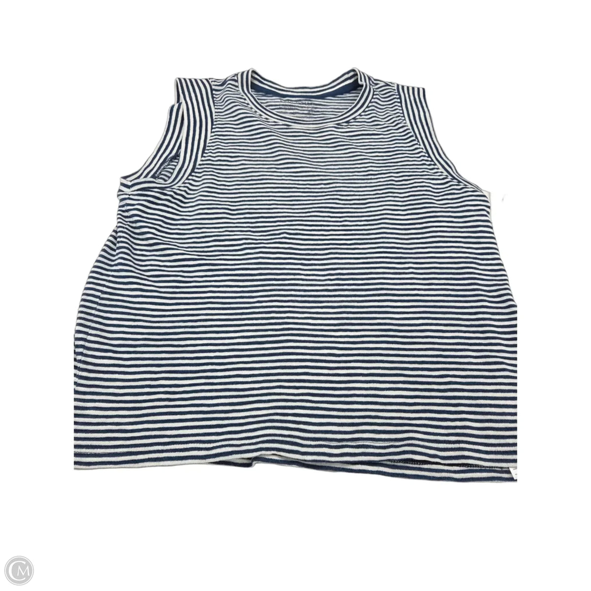 Top Sleeveless By Faherty In Blue & White, Size: S