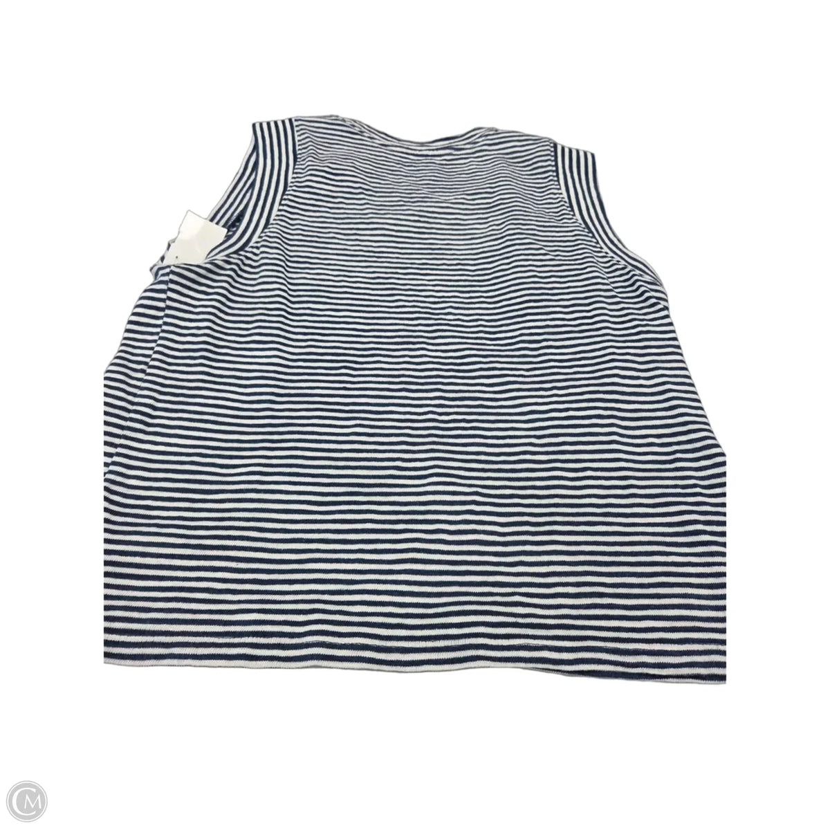 Top Sleeveless By Faherty In Blue & White, Size: S