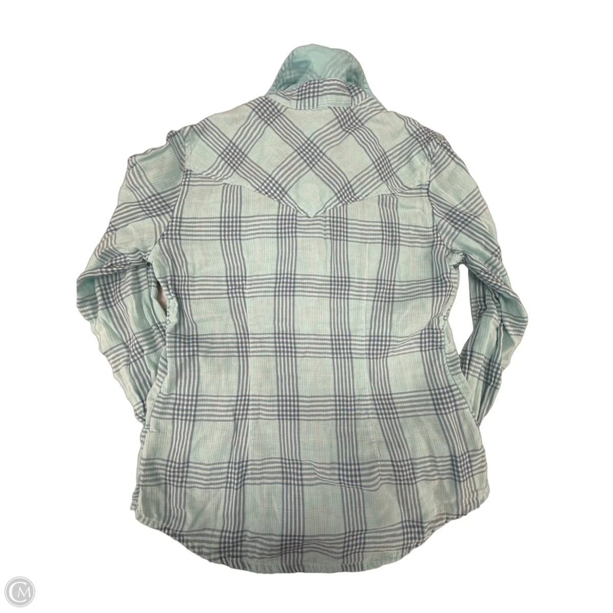Top Long Sleeve By American Eagle In Teal, Size: S