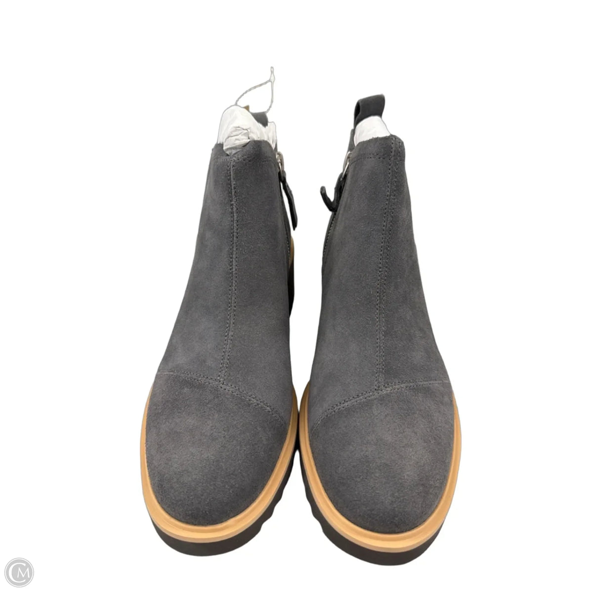Boots Ankle Flats By Toms In Grey, Size: 10