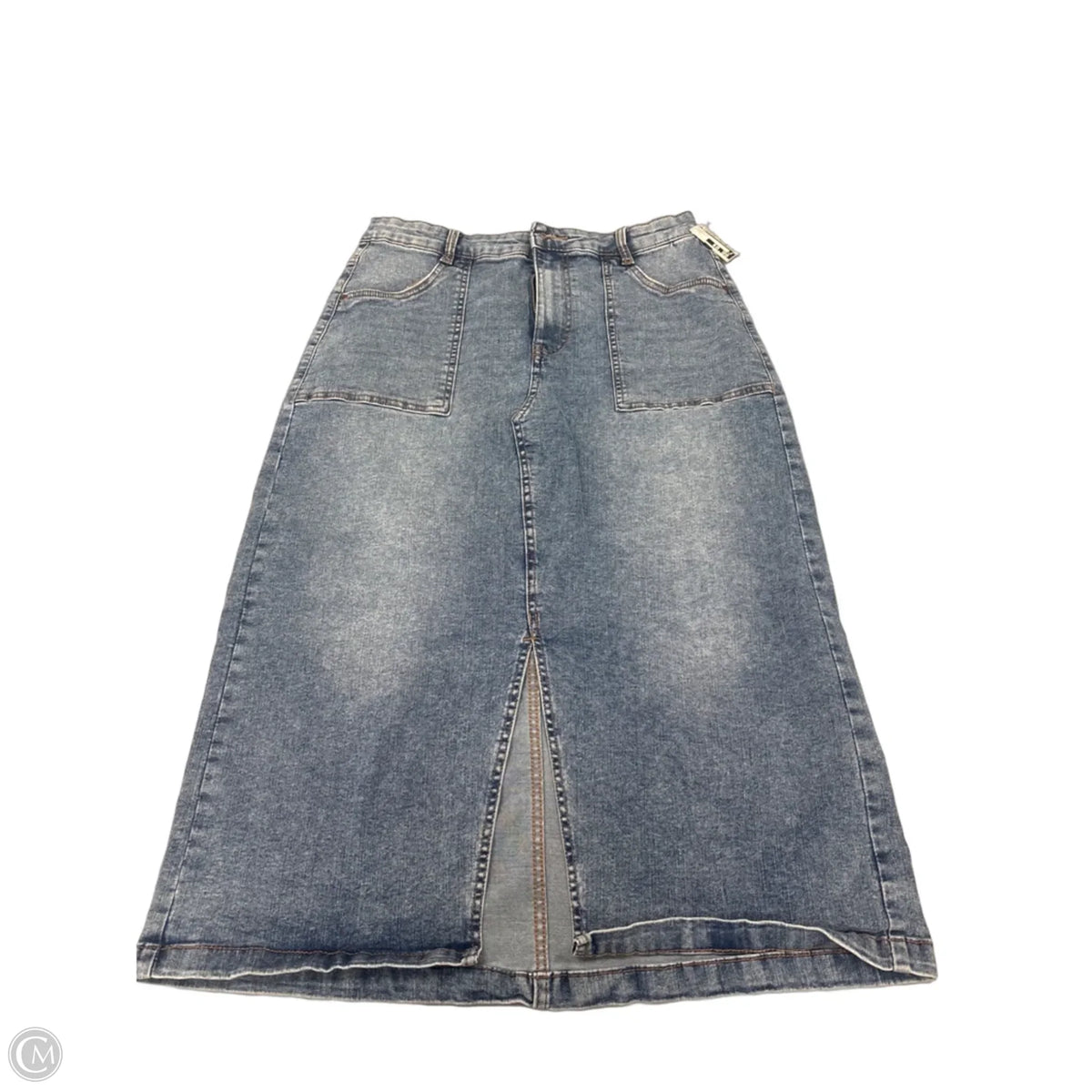 Skirt Midi By Cmf In Blue Denim, Size: L