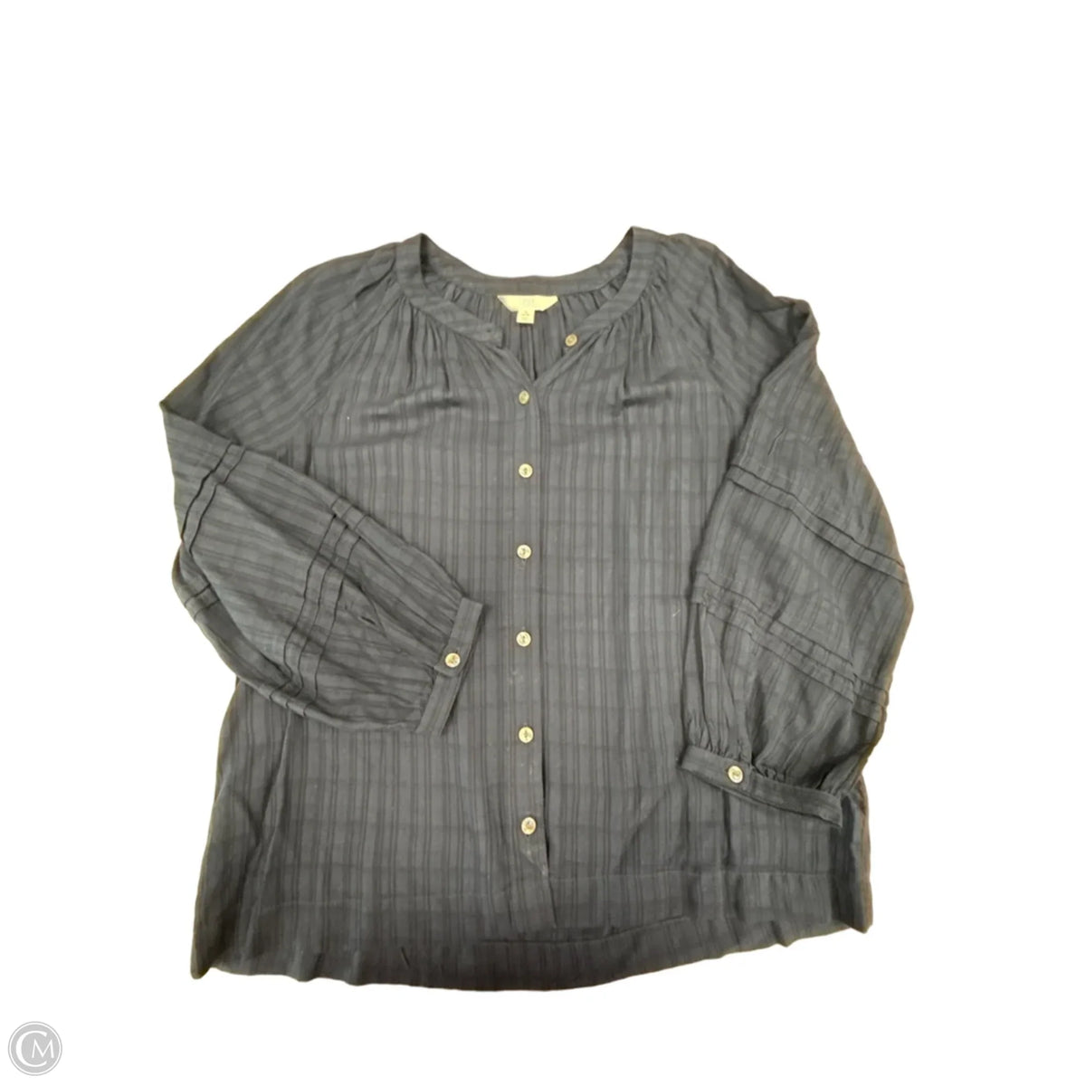 Top Long Sleeve Basic By Time And Tru In Navy, Size: S