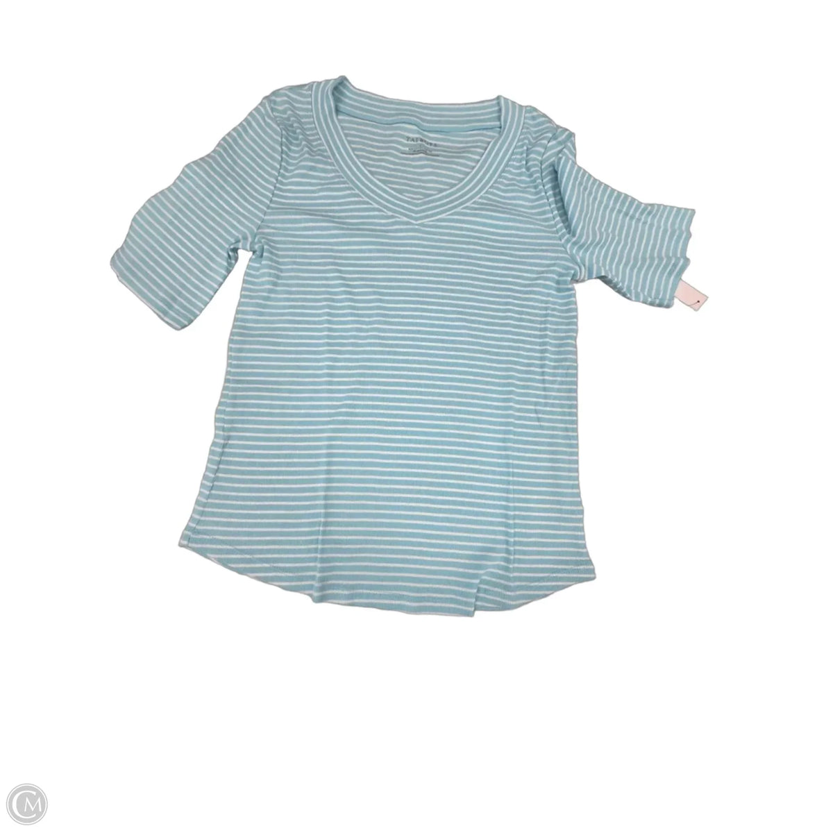 Top Short Sleeve Basic By Talbots In Blue, Size: L