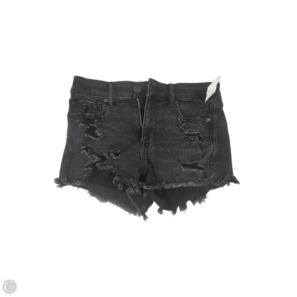 Shorts By American Eagle In Black Denim, Size: 4