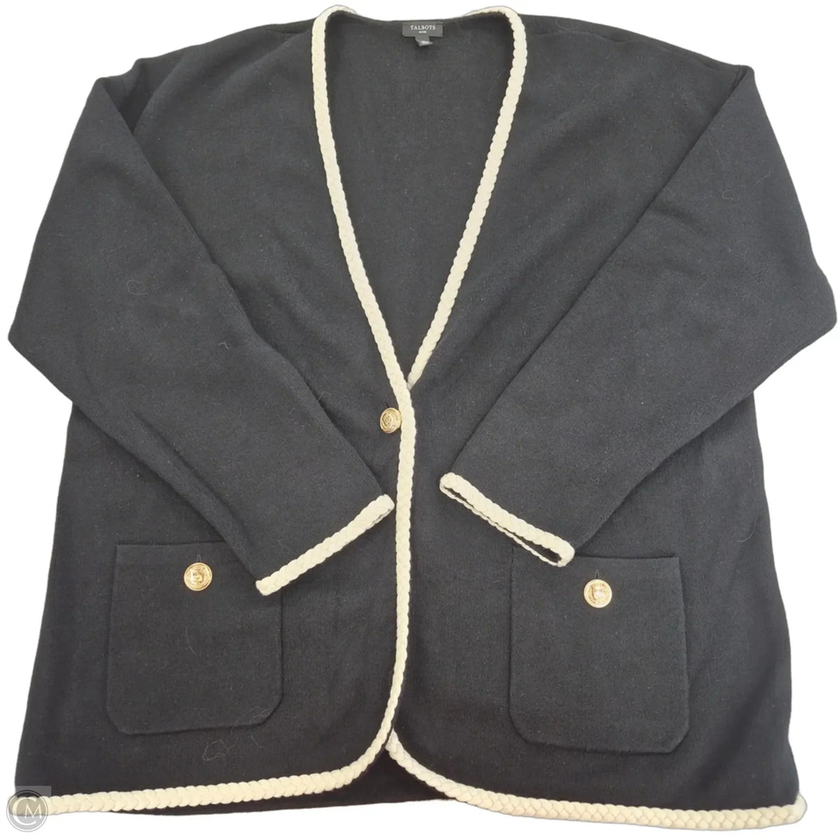 Sweater 2pc By Talbots In Black, Size: Xlp