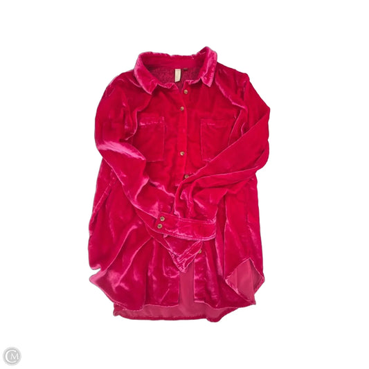 Top Long Sleeve By Pilcro In Pink, Size: L