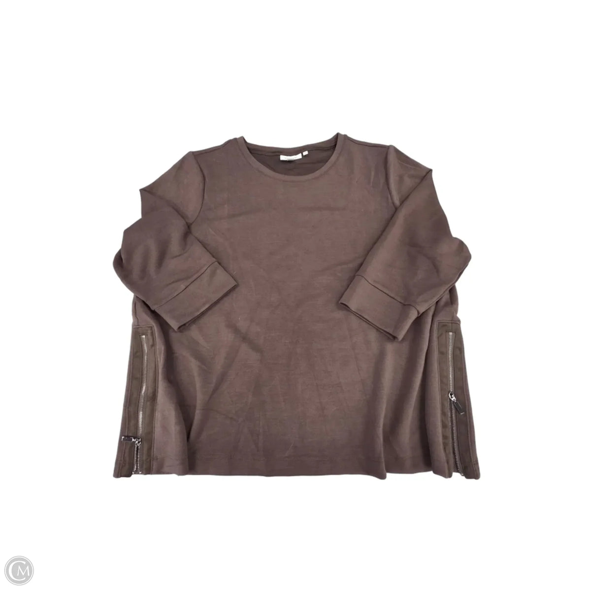 Top Long Sleeve By Chicos In Brown, Size: Xxl