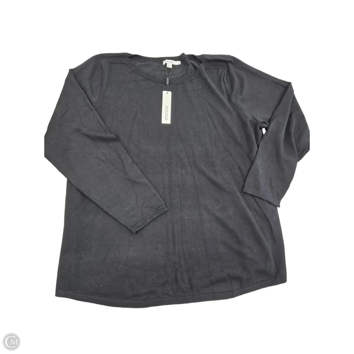Top Long Sleeve By Chicos In Black, Size: Xxl